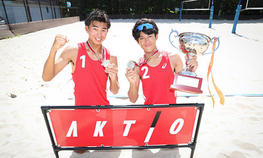 男子バレーボール部の上田翔貴選手と髙橋太選手が「第34回全日本ビーチバレーボール大学男女選手権大会」で優勝しました