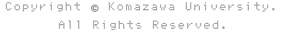Copyright Komazawa University. All Rights Reserved.